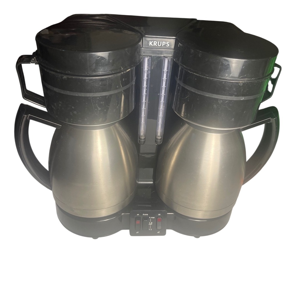Krups‎ Duothek Double Coffee Maker - Model 464 - Stainless Steel Thermal Carafes